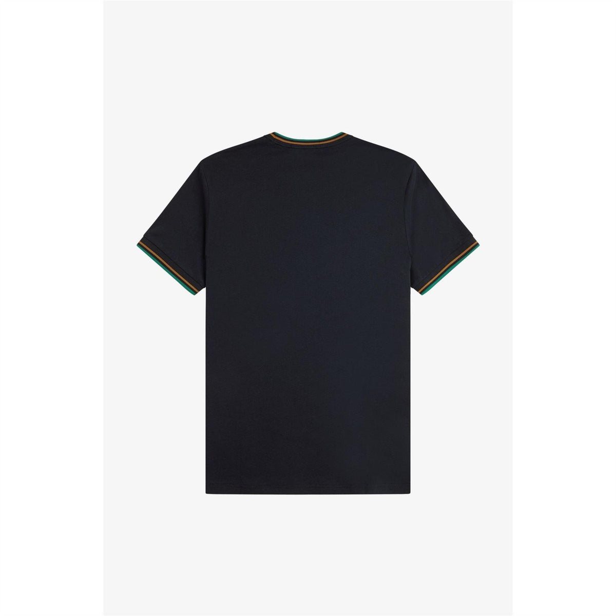 Dark Caramel - Back - Fred Perry Mens Tipped T-Shirt