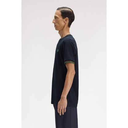 Dark Caramel - Lifestyle - Fred Perry Mens Tipped T-Shirt