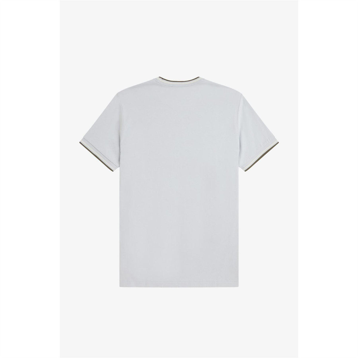 Dusky Blue - Back - Fred Perry Mens Tipped T-Shirt
