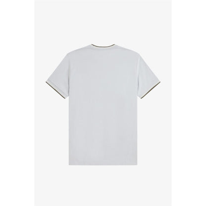 Dusky Blue - Back - Fred Perry Mens Tipped T-Shirt