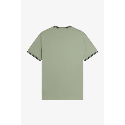 Seagrass - Back - Fred Perry Mens Tipped T-Shirt