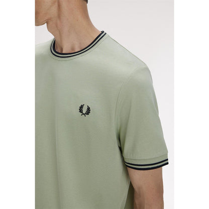 Seagrass - Pack Shot - Fred Perry Mens Tipped T-Shirt
