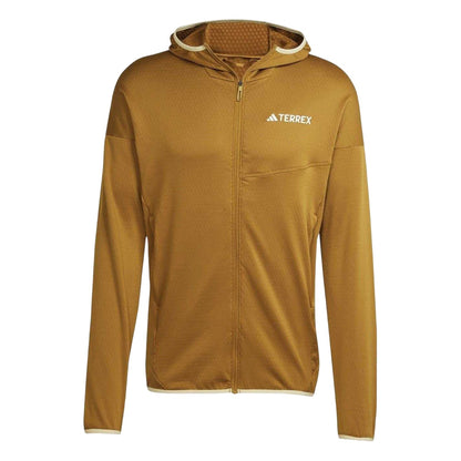 Bronze - Front - Adidas Mens Terrex Regular Raglan Outdoor Full Zip Hoodie