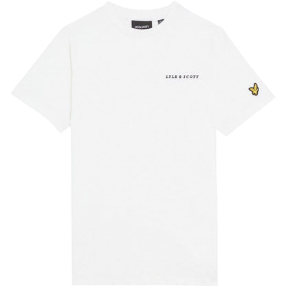 White - Front - Lyle & Scott Childrens-Kids Logo Cotton T-Shirt