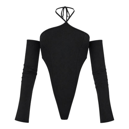 Black - Front - Missy Empire Womens-Ladies Ribbed Bodysuit