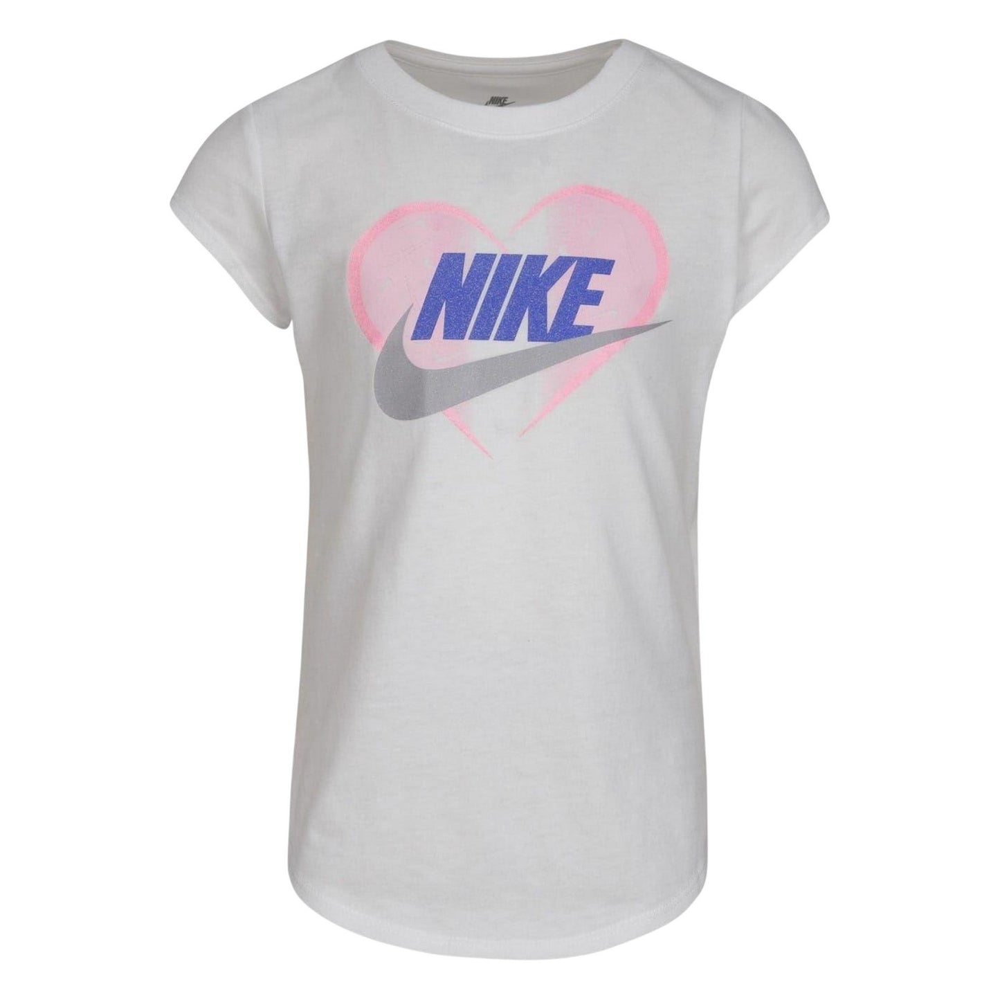 White - Front - Nike Girls Heart T-Shirt