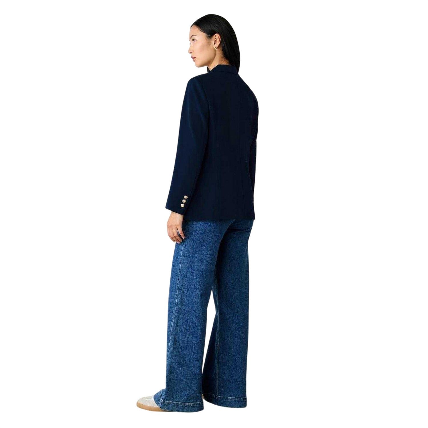 Navy - Back - Finery Womens-Ladies Double-Breasted Regular Blazer