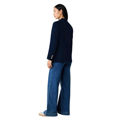 Navy - Back - Finery Womens-Ladies Double-Breasted Regular Blazer