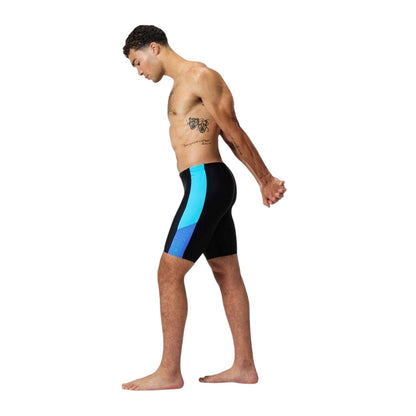 Black-Cobalt - Side - Speedo Mens Colour Block Jammer Shorts