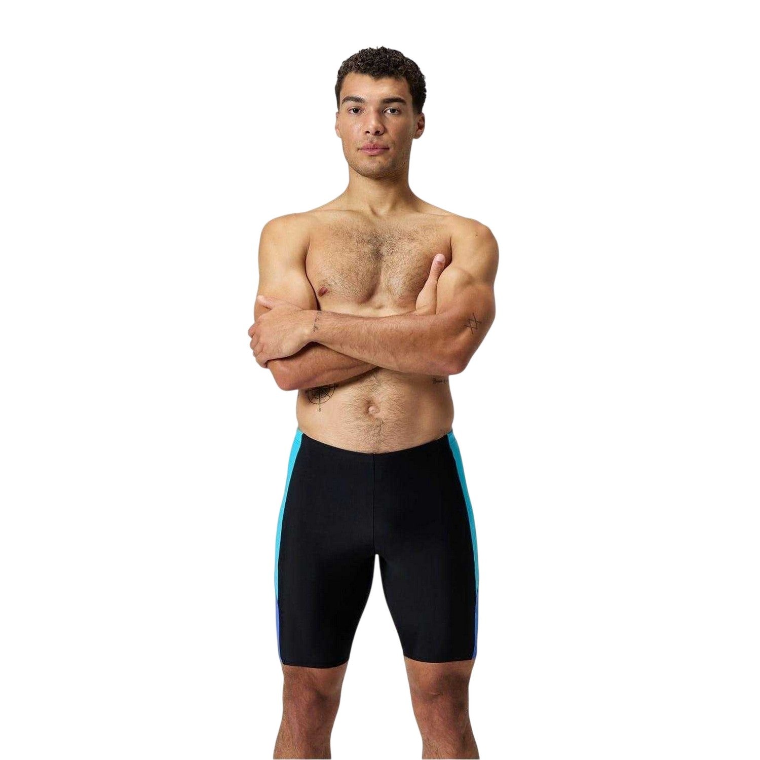 Black-Cobalt - Lifestyle - Speedo Mens Colour Block Jammer Shorts