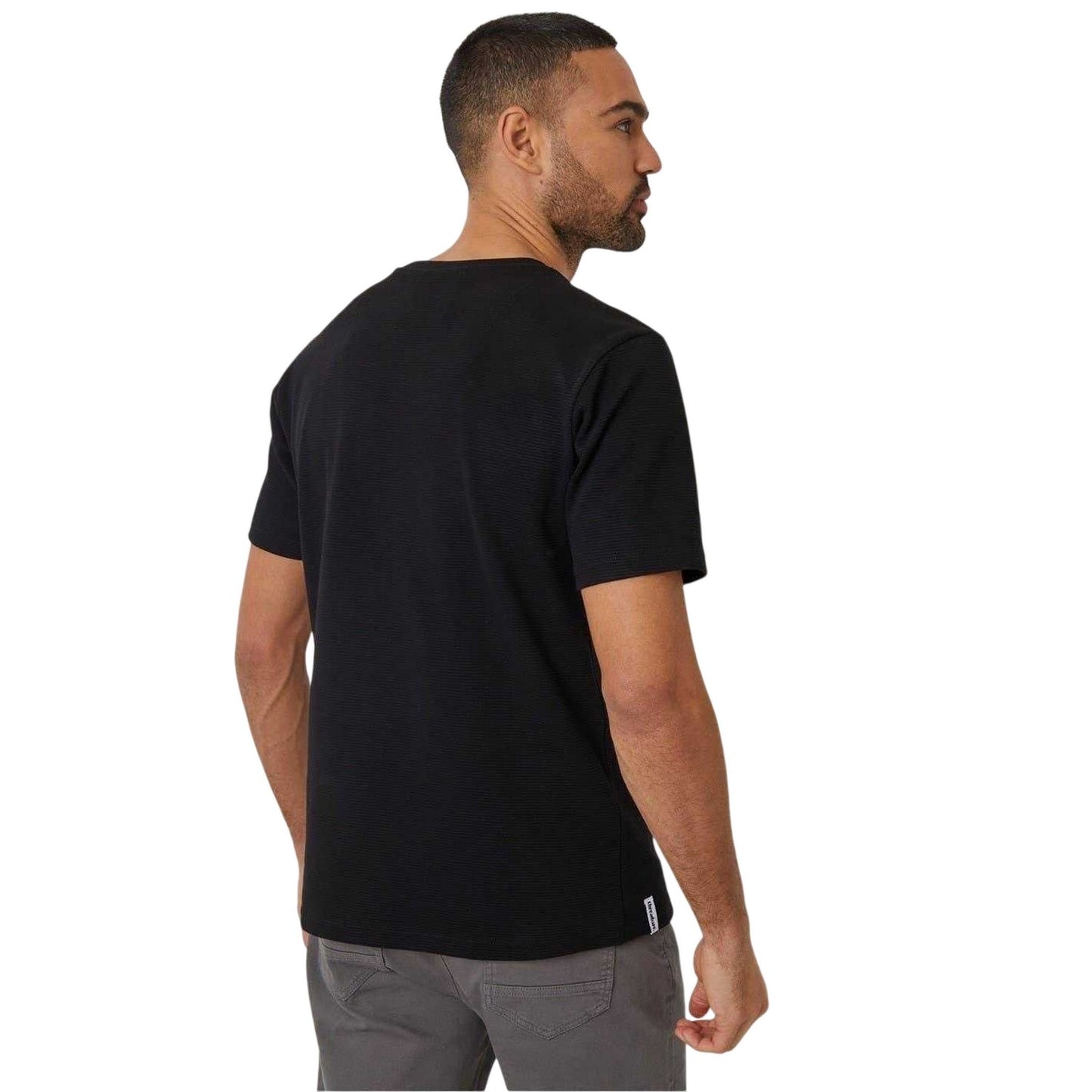 Black - Back - Threadbare Mens Ottoman T-Shirt