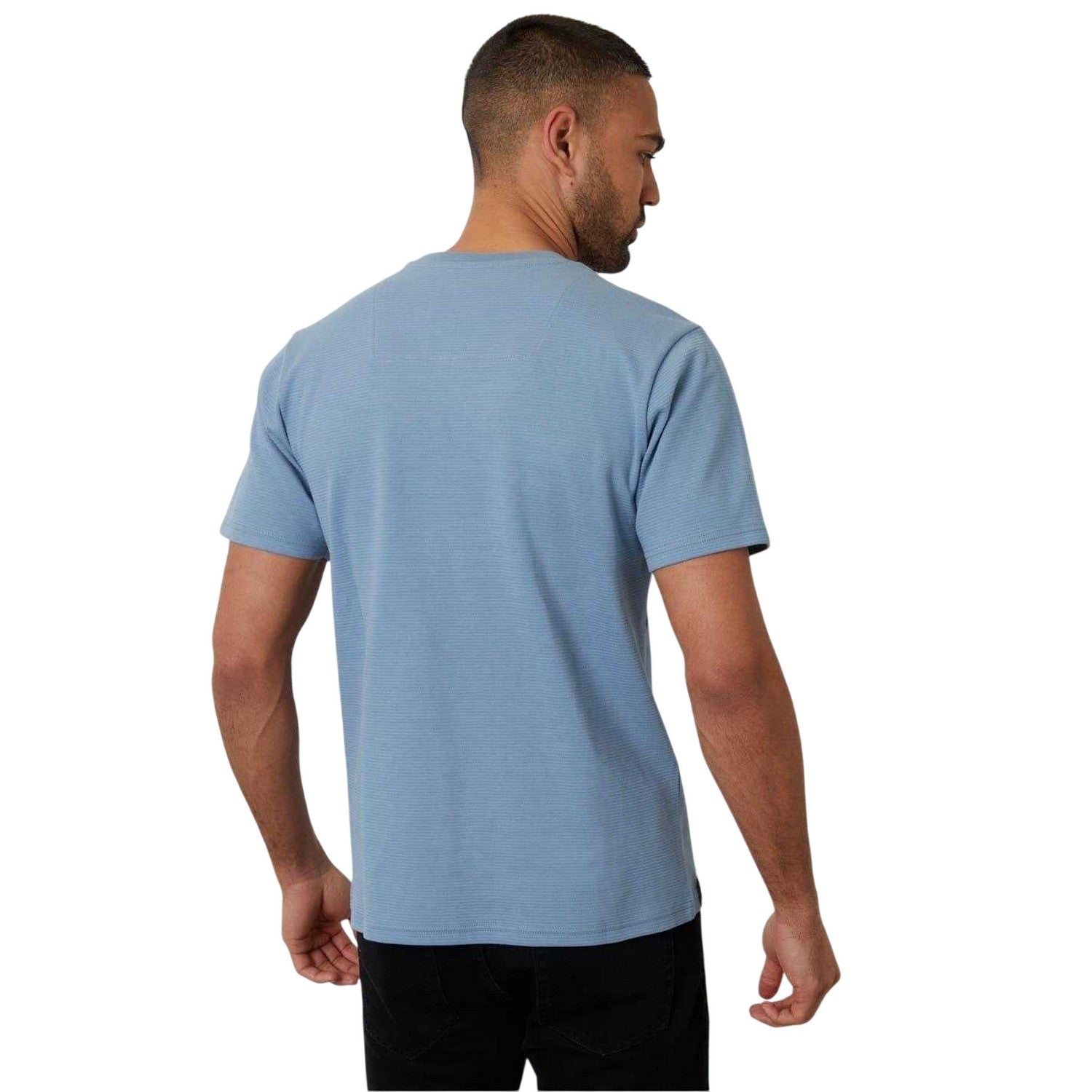 Washed Denim - Back - Threadbare Mens Ottoman T-Shirt