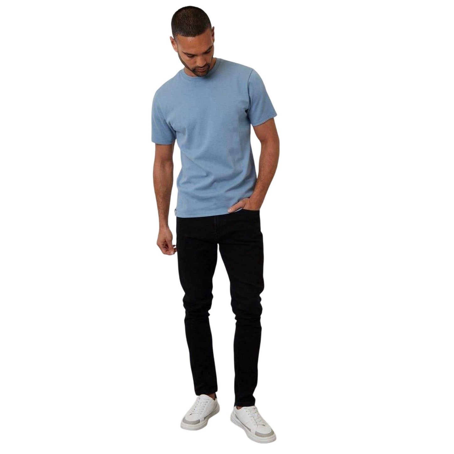 Washed Denim - Side - Threadbare Mens Ottoman T-Shirt