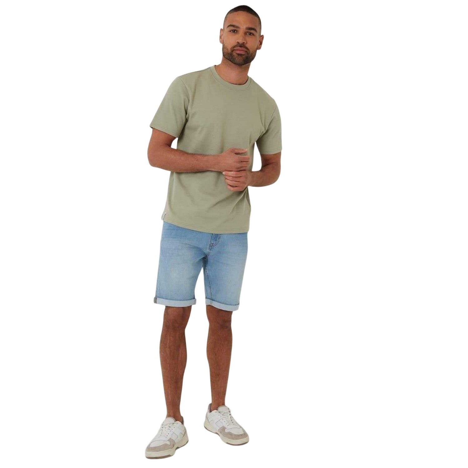 Sage - Side - Threadbare Mens Ottoman T-Shirt