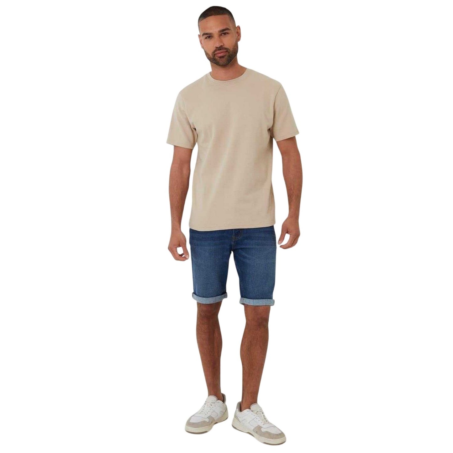 Stone - Side - Threadbare Mens Ottoman T-Shirt