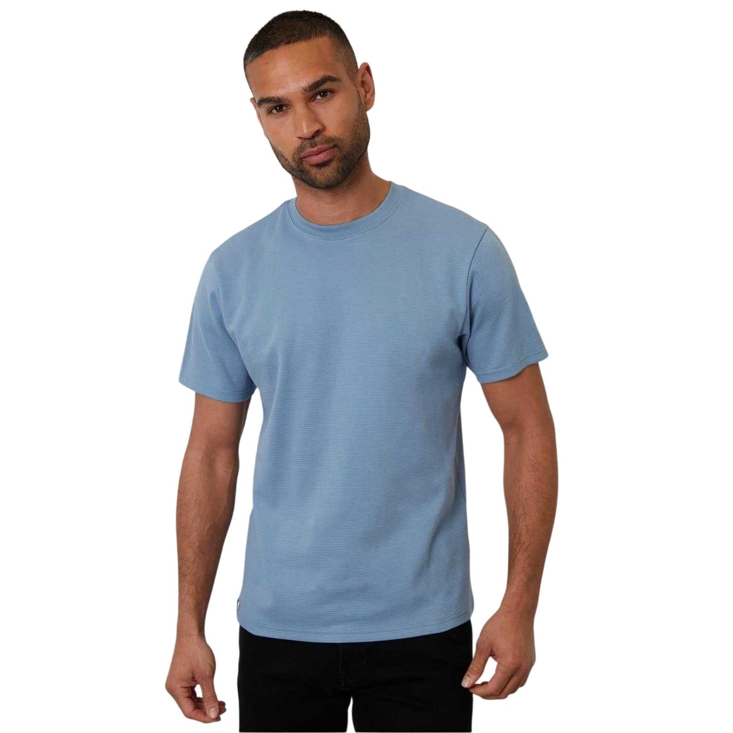 Washed Denim - Front - Threadbare Mens Ottoman T-Shirt