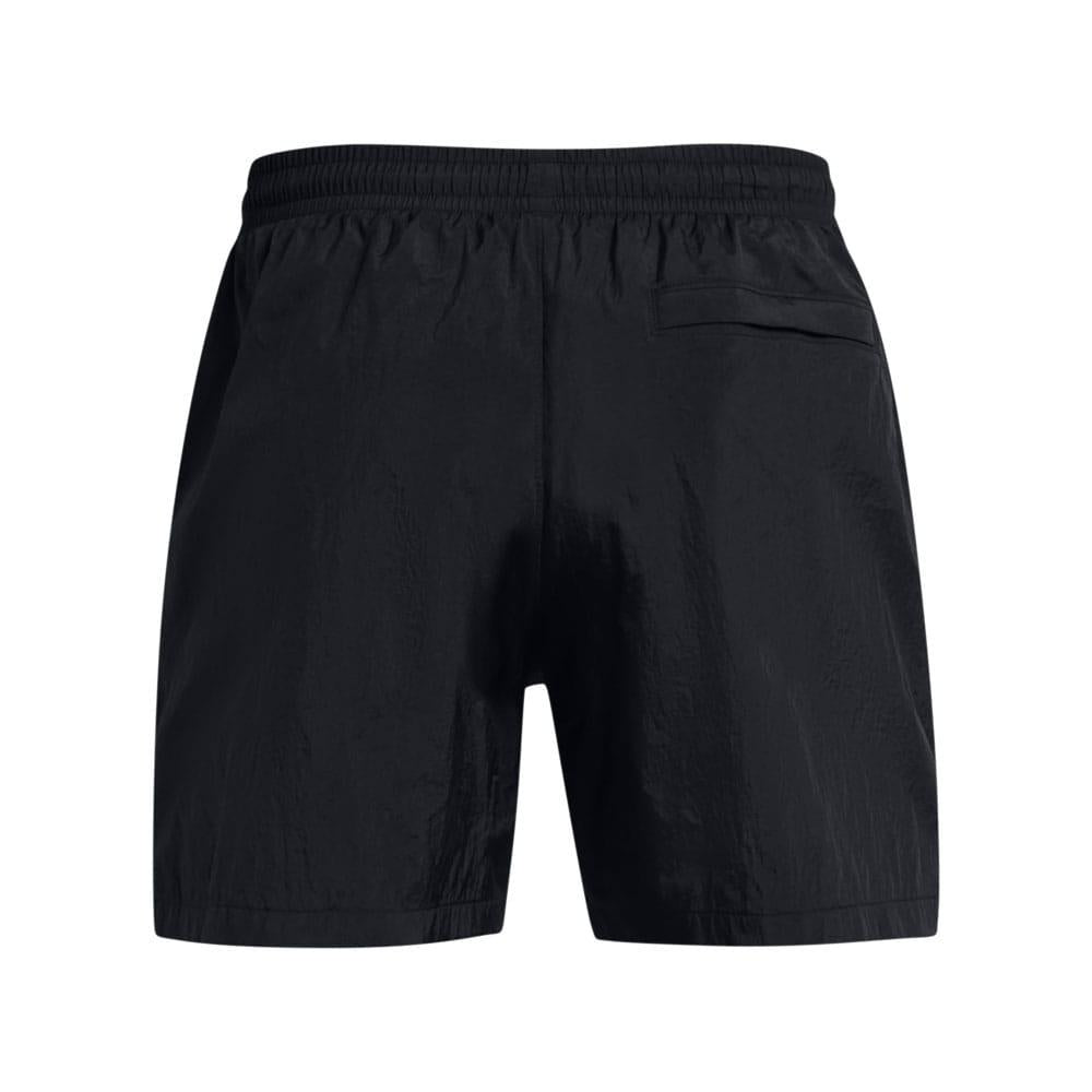 Black - Back - Under Armour Mens Icon Crinkled Volleyball Shorts