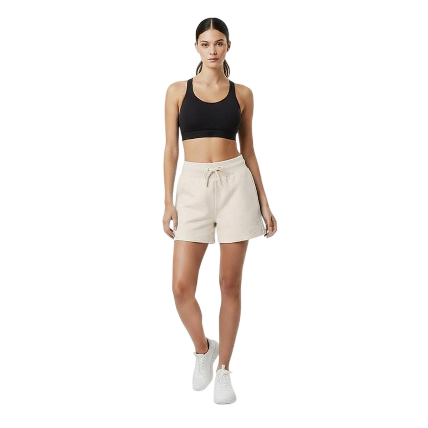 Cream - Lifestyle - USA Pro Womens-Ladies Fleece Regular Shorts