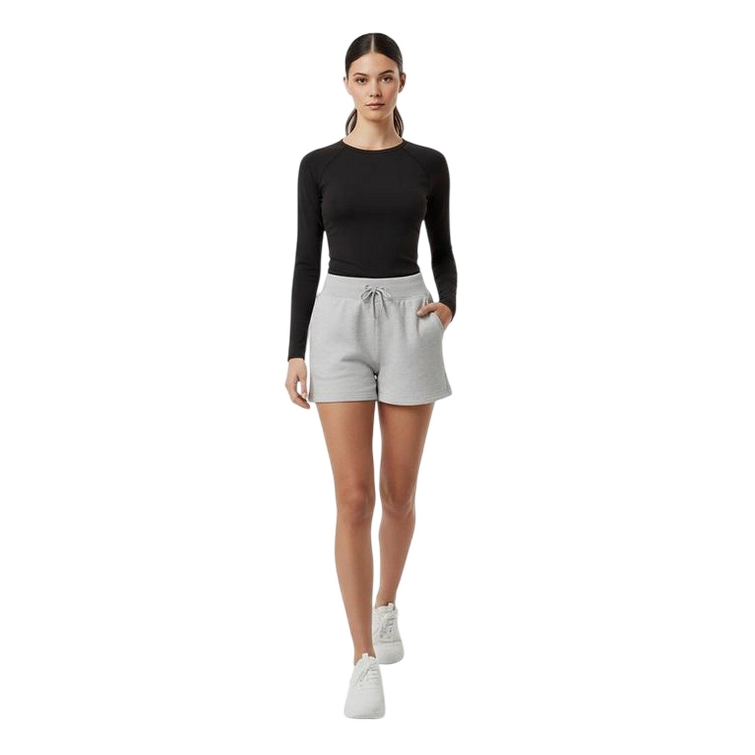 Grey Marl - Lifestyle - USA Pro Womens-Ladies Fleece Regular Shorts