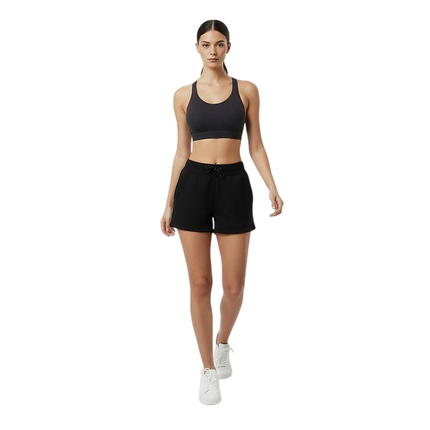 Black - Lifestyle - USA Pro Womens-Ladies Fleece Regular Shorts