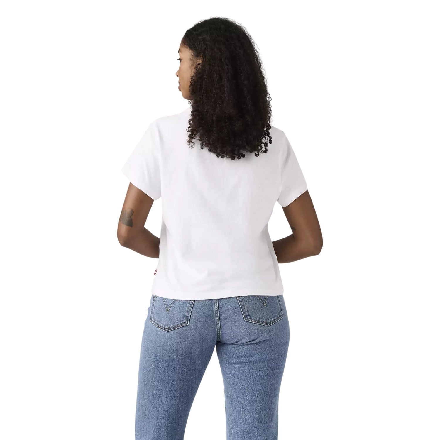 Bright White - Back - Levis Womens-Ladies Rhinestone T-Shirt