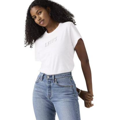 Bright White - Lifestyle - Levis Womens-Ladies Rhinestone T-Shirt