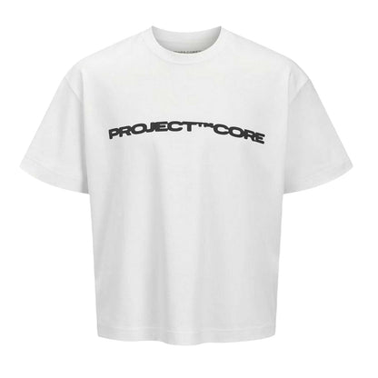 Bright White - Front - Jack And Jones Mens Project Core T-Shirt