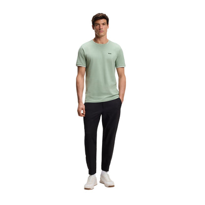 Green - Side - Boss Mens Hbg Taul Cotton Regular T-Shirt