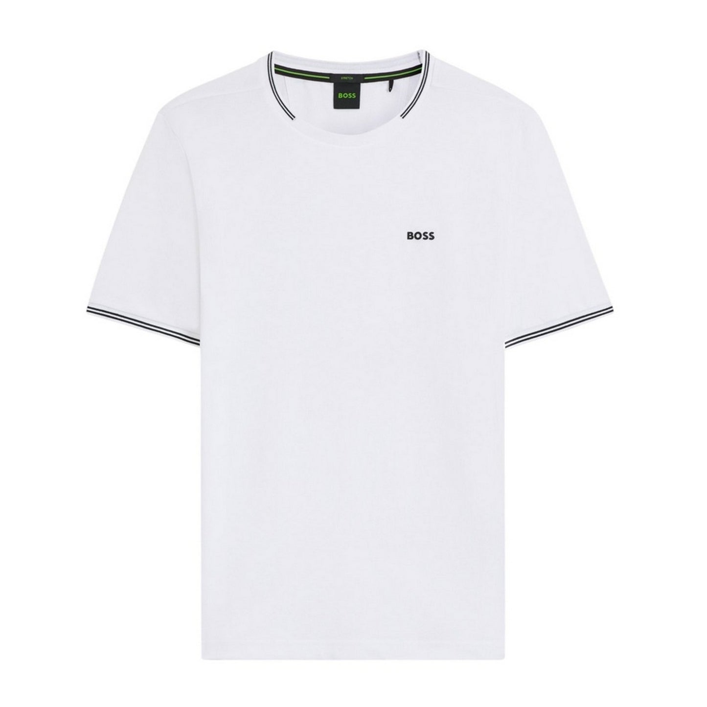 White - Front - Boss Mens Hbg Taul Cotton Regular T-Shirt