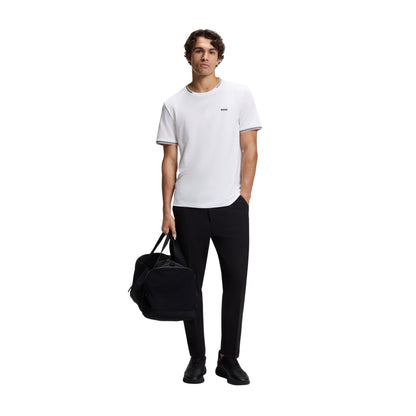 White - Side - Boss Mens Hbg Taul Cotton Regular T-Shirt