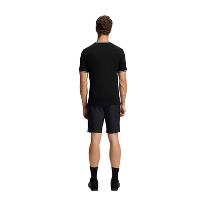 Black - Back - Boss Mens Hbg Taul Cotton Regular T-Shirt