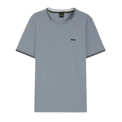 Dark Grey - Front - Boss Mens Hbg Taul Cotton Regular T-Shirt