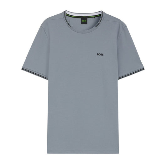 Dark Grey - Front - Boss Mens Hbg Taul Cotton Regular T-Shirt