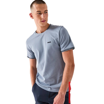 Dark Grey - Side - Boss Mens Hbg Taul Cotton Regular T-Shirt