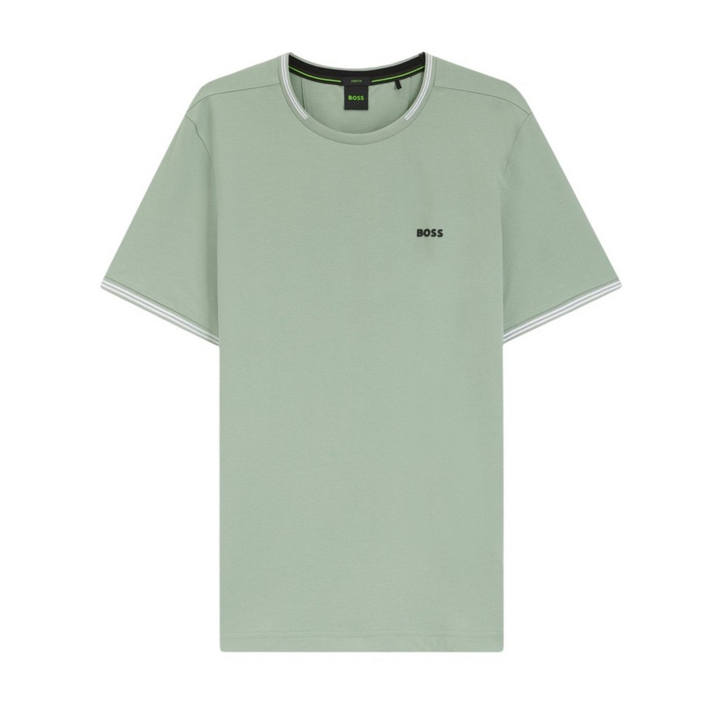 Green - Front - Boss Mens Hbg Taul Cotton Regular T-Shirt