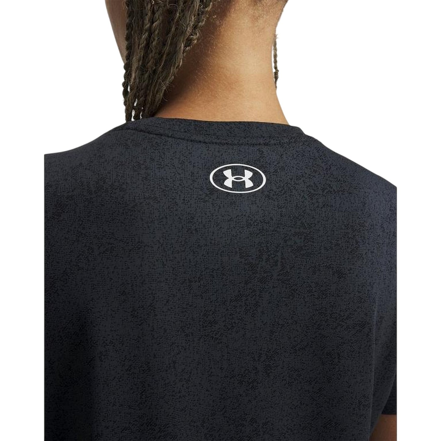 Black - Side - Under Armour Womens-Ladies Tech Textured T-Shirt