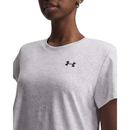 White - Side - Under Armour Womens-Ladies Tech Textured T-Shirt