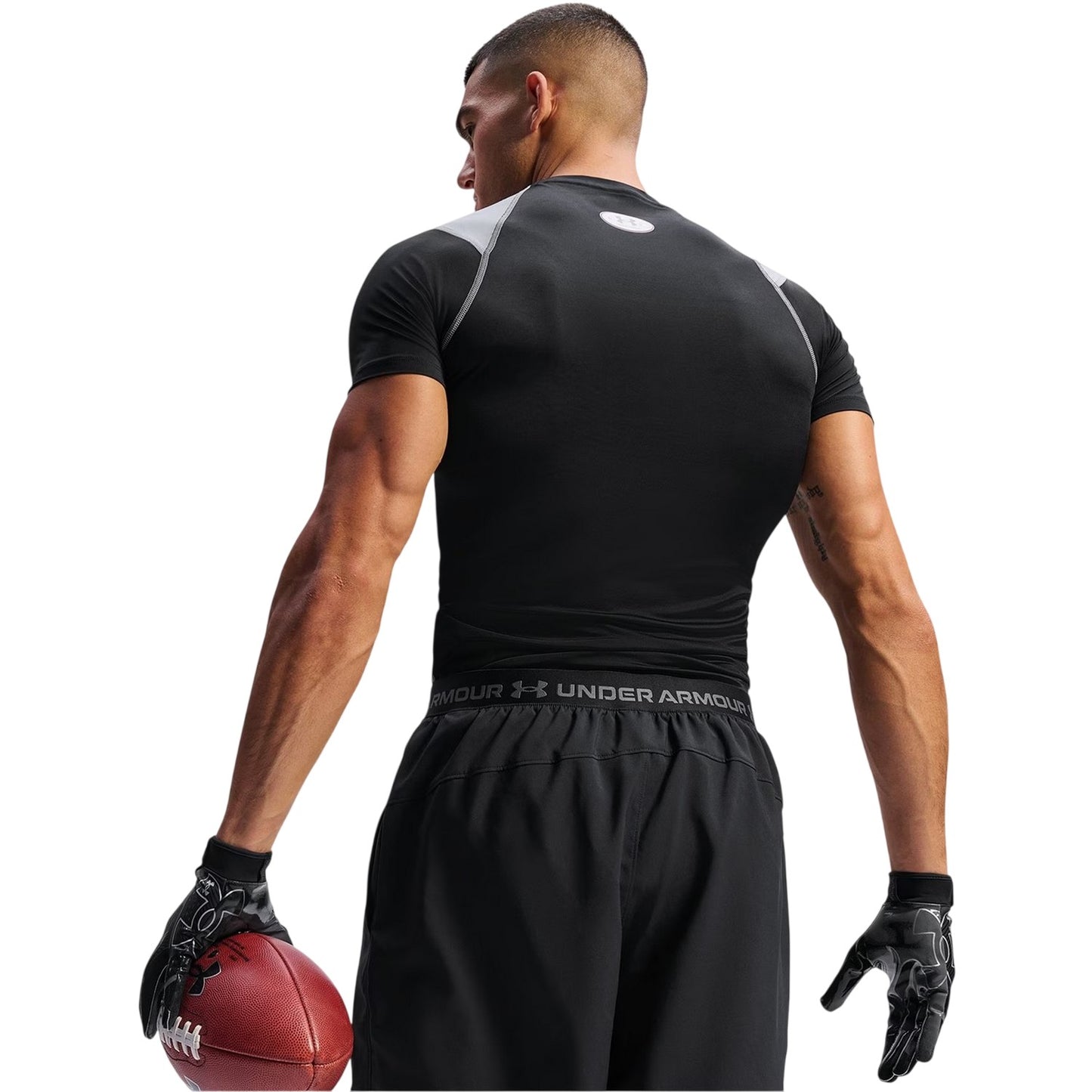 Black-Steel - Back - Under Armour Mens Elite Short-Sleeved T-Shirt