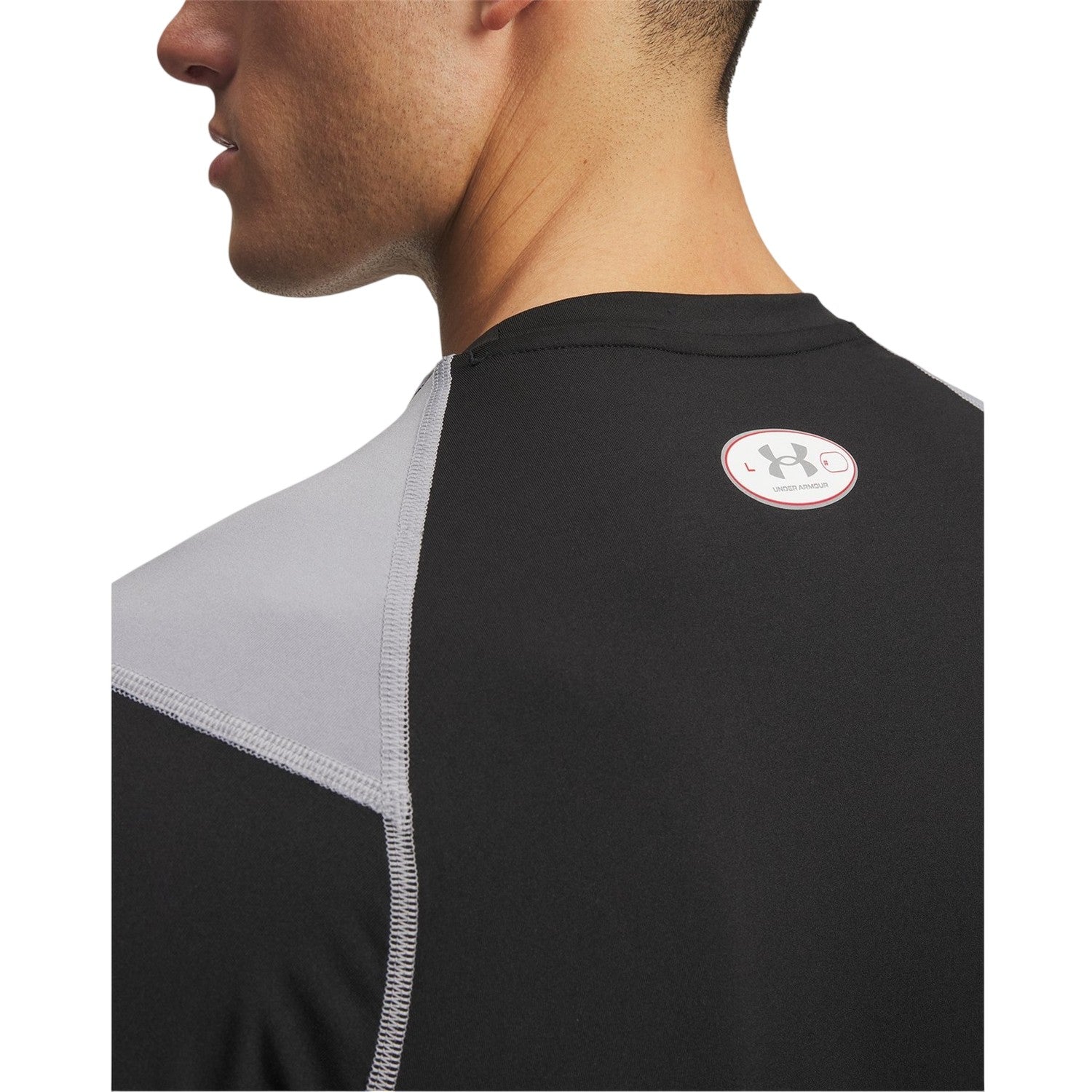 Black-Steel - Side - Under Armour Mens Elite Short-Sleeved T-Shirt