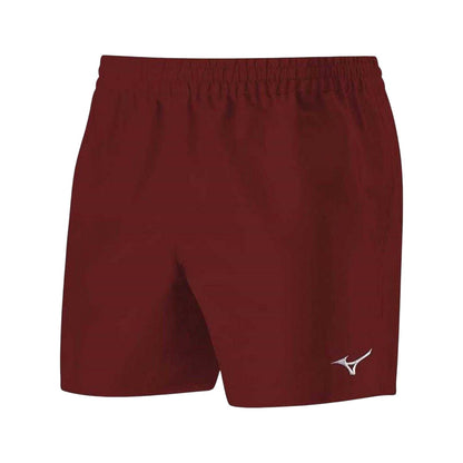 Burgundy - Front - Mizuno Childrens-Kids Authentic Logo Shorts