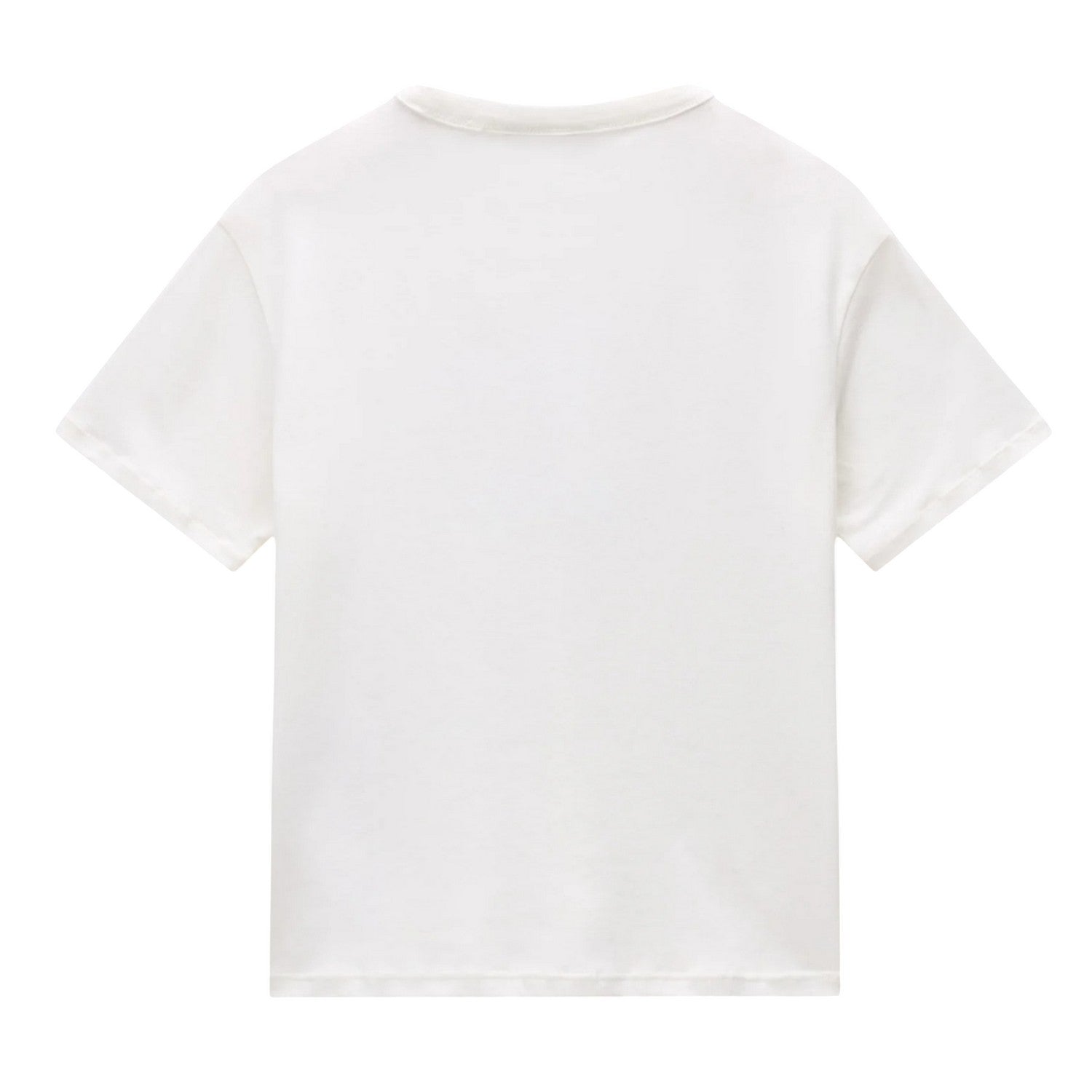 White-Red - Back - Napapijri Childrens-Kids Adige Flag Crew Neck T-Shirt