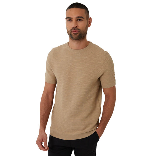 Walnut - Front - Threadbare Mens Regular Short-Sleeved T-Shirt