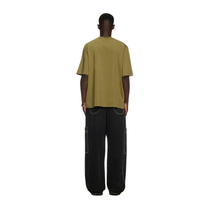 Moss-White - Back - Off White Mens Small Logo Oversized T-Shirt