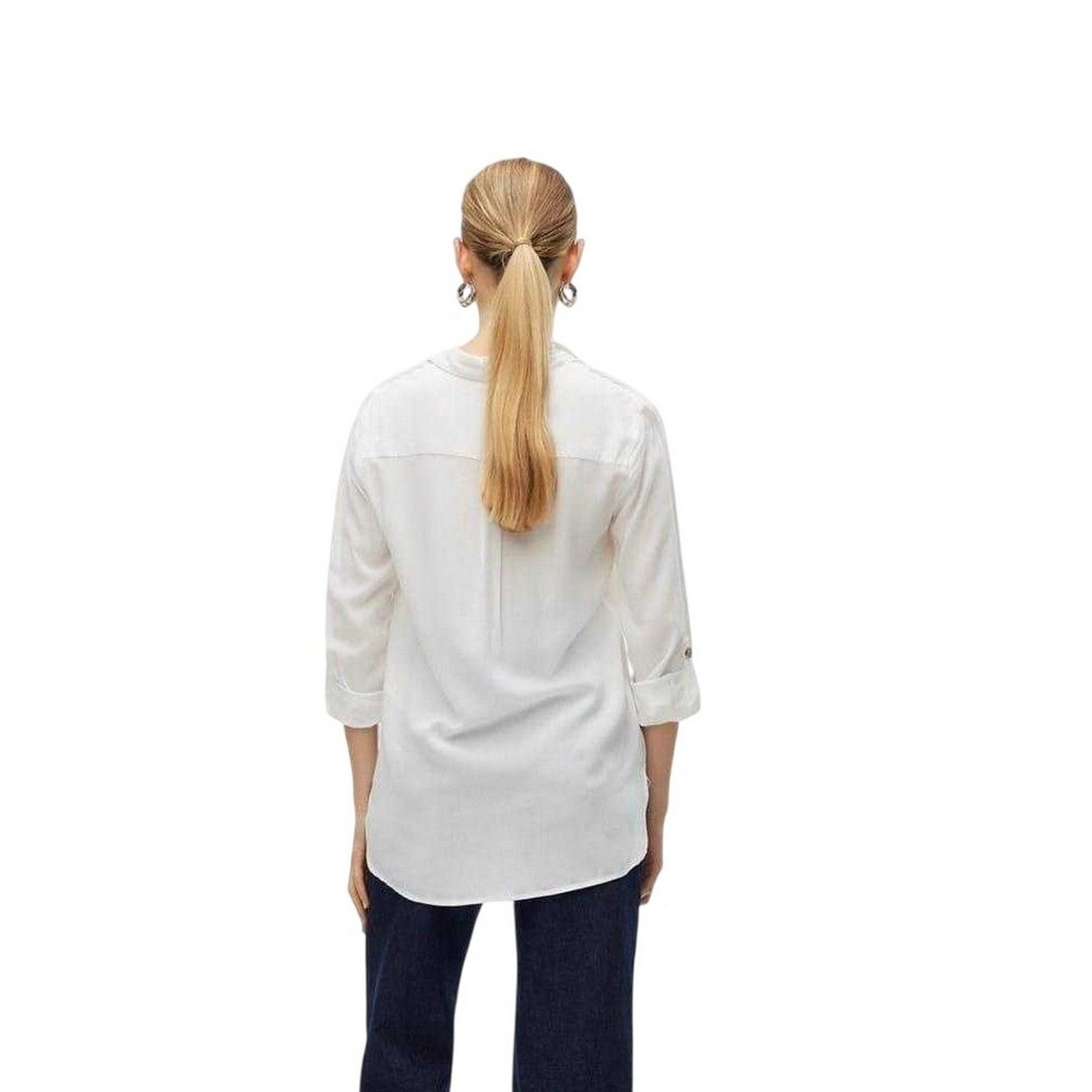 Snow White - Back - Vero Moda Womens-Ladies Regular Roll Sleeve Shirt