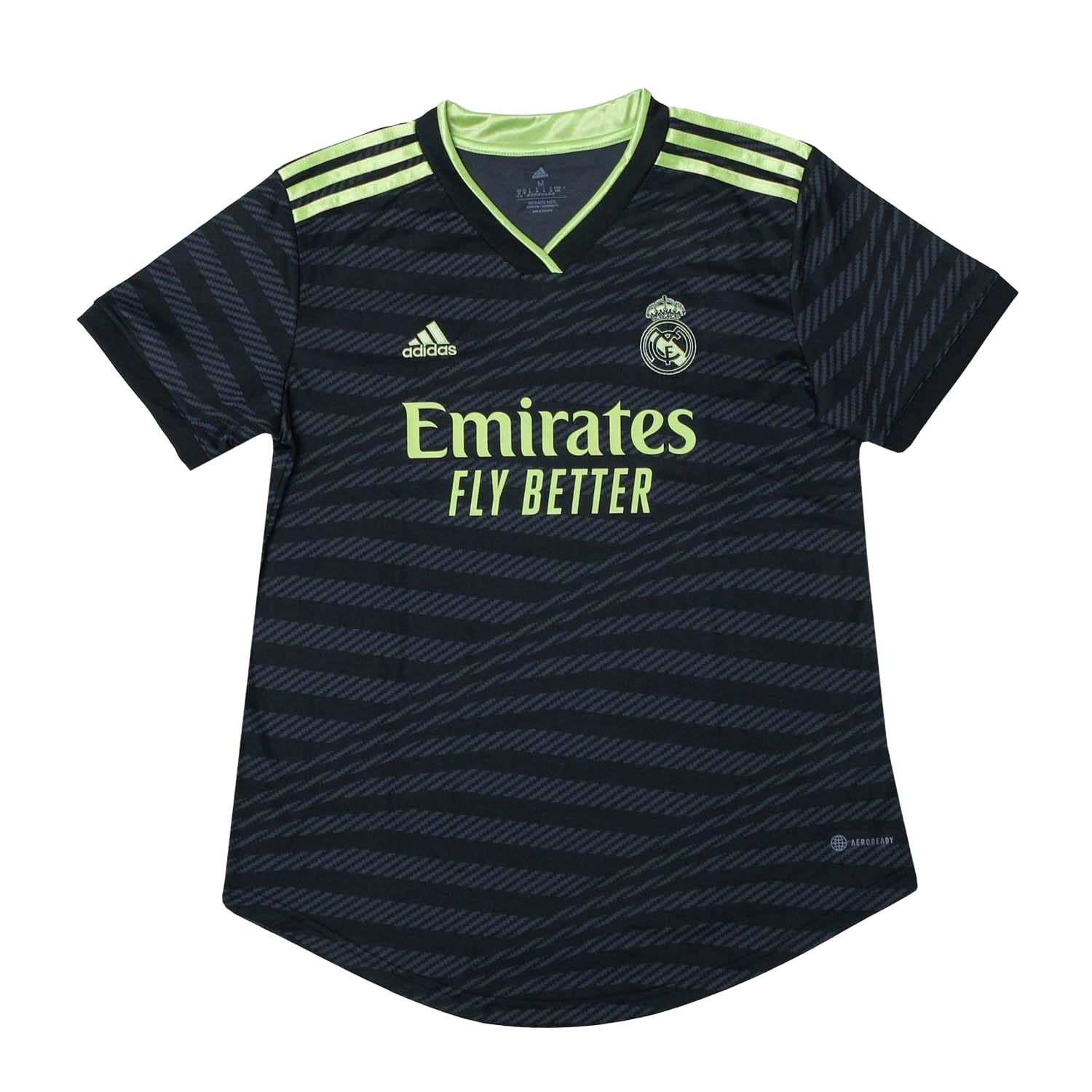 Black-Green - Front - Adidas Womens-Ladies 2022-23 Real Madrid CF Third Jersey