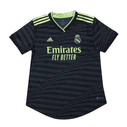 Black-Green - Front - Adidas Womens-Ladies 2022-23 Real Madrid CF Third Jersey