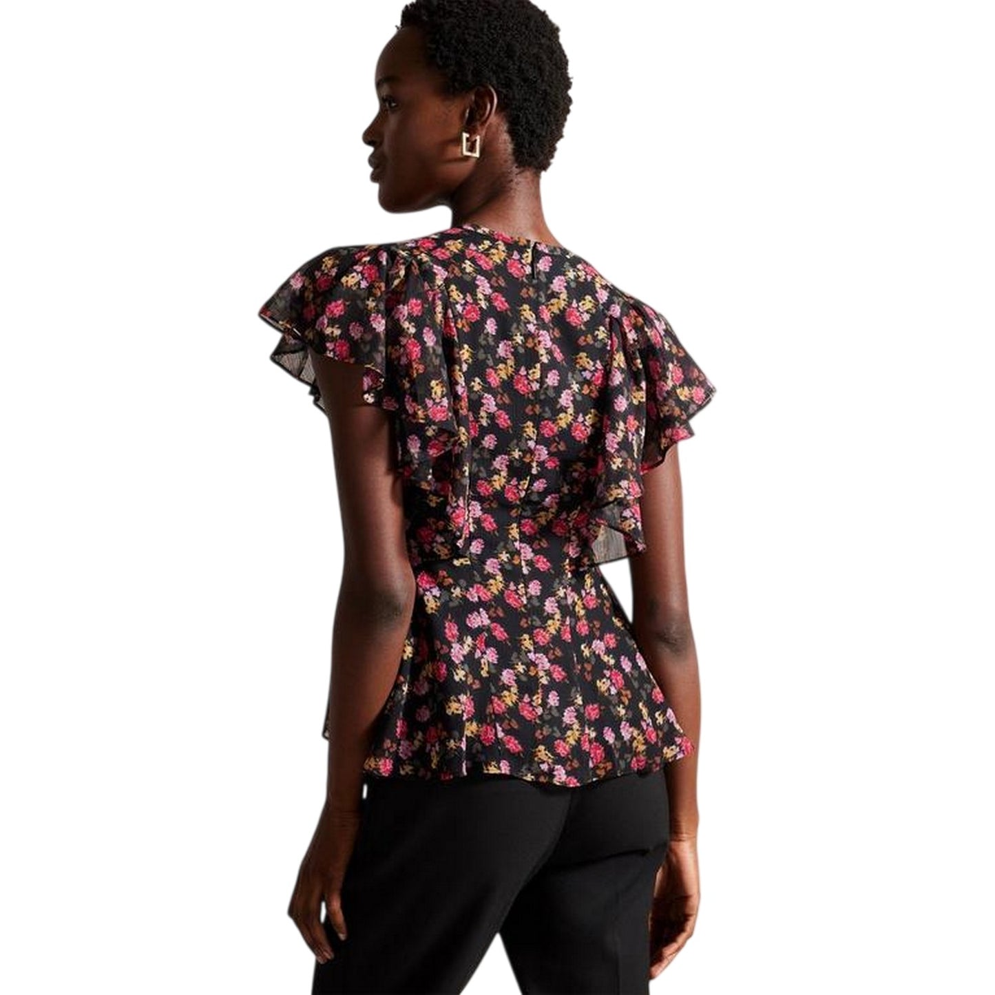 Black - Back - Ted Baker Womens-Ladies Riivia Floral Blouse