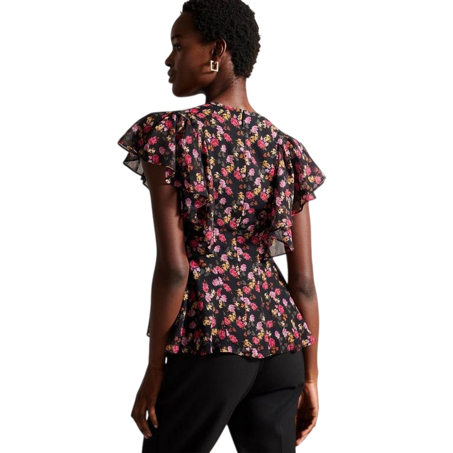 Black - Back - Ted Baker Womens-Ladies Riivia Floral Blouse