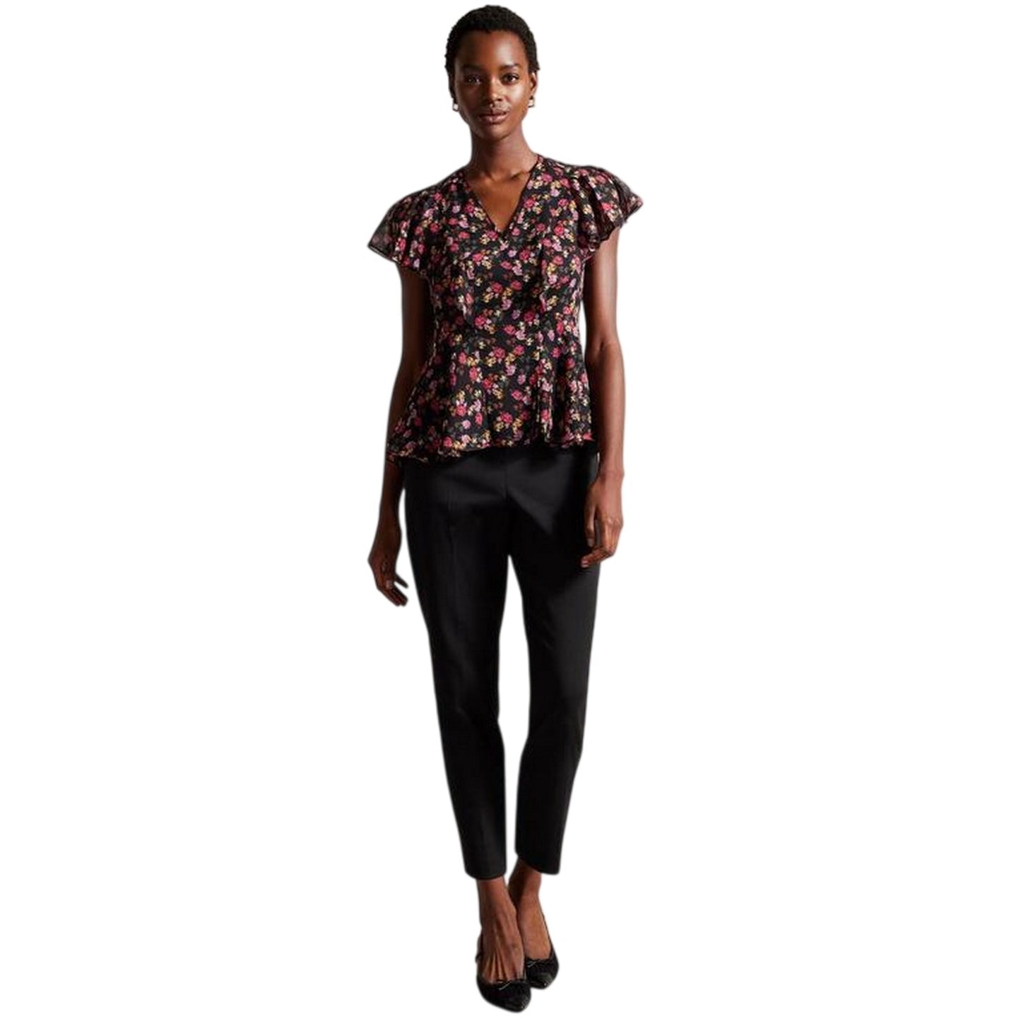 Black - Side - Ted Baker Womens-Ladies Riivia Floral Blouse