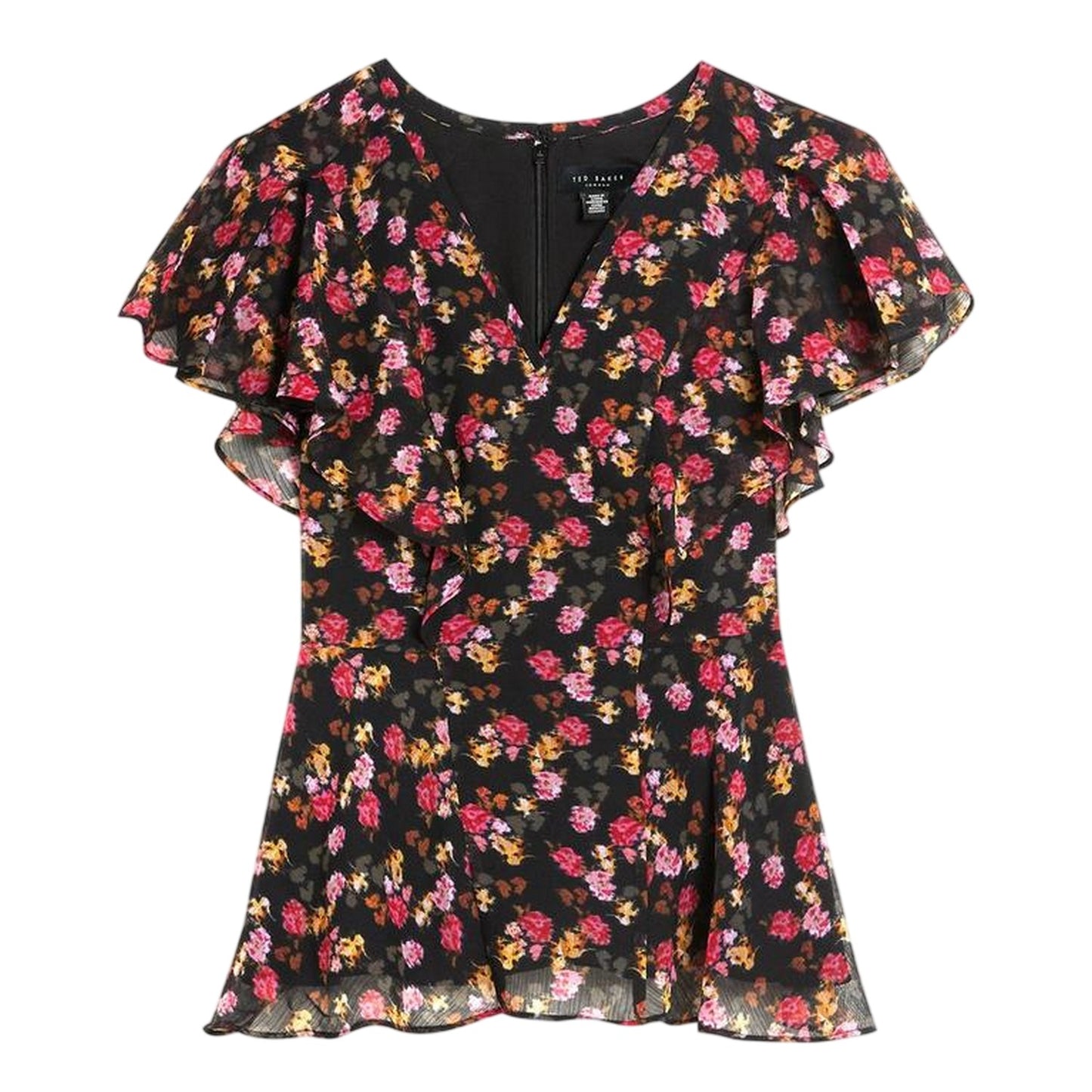 Black - Front - Ted Baker Womens-Ladies Riivia Floral Blouse